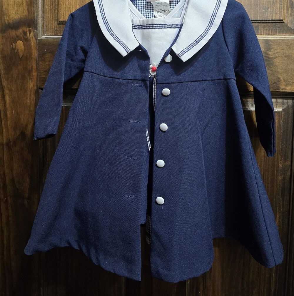 Vintage Bonnie Baby Sailor Dress With Jacket 18 Months Easter Dress Church